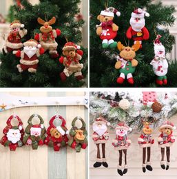 Christmas Decoration Pendants toy Outside Xmas Tree Hanging Ornament Santa Claus Snowman bear ELK Doll for Home Decor Kids Gift