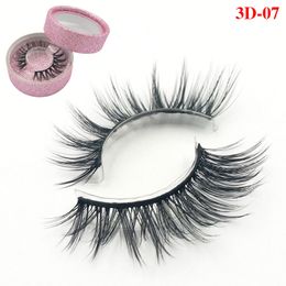 3D Mink Eyelashes Eye Makeup Mink Fake Lashes Soft Natural Thick Eyelashes Eye Lash With Round Box Package Extension Beauty Tools GGA2468