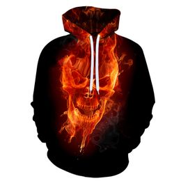 3D-Druck lässiges Kapuzenpullover Gimmick Horror lustige Männer und Frauen Kapuzenpullover Punk-Horror-Stil lässiger Kapuzenpullover