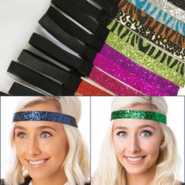 Glitter headbands for girl softball headbands sparkle band 3/4" Sport Glitter Headband