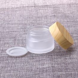 Empty Frosted Refillable Glass Cosmetic Packaging Cream Bottles Container 5g 10g 15g 30g 50g 100g
