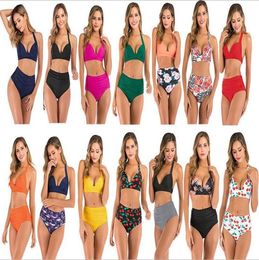 Swimwear Women High Waist Bikini Designer Swimsuit Fission Maillot De Bain Sexy Printed Da Bagno Donna Bathing Suit Swim Bras Panties B7440