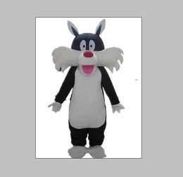 2020 High quality the head black and white cat mascot costume for adult to wear for sale