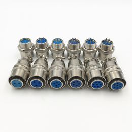 Freeshipping 50Sets XS12 Aviation Plug 12mm 2 3 4 5 6 7 Pin Push-pull Air Plug Square Round Socket 3A 400v Male and Female Connector