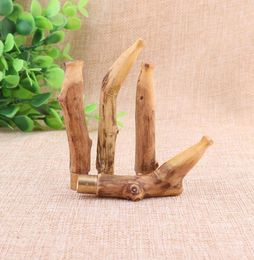 Natural-shaped small-sized citrus filter cigarette holder mini-portable copper-head tie rod wood crafts festival gifts