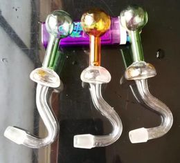 Coloured mushroom glass pot, wholesale bongs accessories