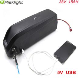 downtube type battery 36v 15ah lithium battery 36volt 500w battery pack with USB for Hailong electric bike with charger+bms