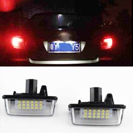 2Pcs Car 12V 18LED Licence Plate Lights SMD for Toyota Corolla_E11 Crown S180 Starlet EP91 Vios Previa ACR50 GSR50