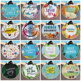 Round print beach towel lunch pad Summer series tassel shawl summer outdoor and home Blanket 150cm 17styleT2I51102