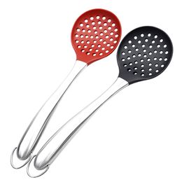 New Silicone Leak Gravy Ladle Long Handle Kitchen Strainer Cooking Colander Kitchen Scoop silicone pasta scoop