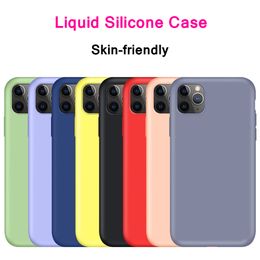 Liquid Silicone Soft TPU Rubber Candy Color Shockproof Case Cover for iPhone 11 Pro Max XR XS Max 6 7 8 plus