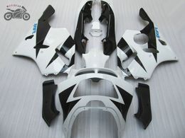 Customise Motorcycle fairing kits for KAWASAKI Ninja 94- 97 ZX-6R white black ABS fairings set ZX 6R ZX6R 1994 1995 1996 1997