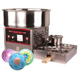 Commercial Marshmallow machine Cotton Candy Fancy Brushed Home Use Stainless Steel DIY Sweet Cotton Candy Maker