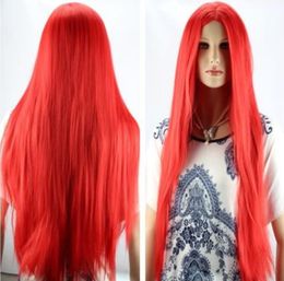 WIG European Style Beautiful Specialised Red Long Straight Hair Girls/Women Wigs