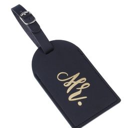 20pcs Luggage Tag Travel Accessories Wedding Personal Style Mr&Mrs Letter Printing Pu Suitcase ID Addres Holder Baggage Bag Part