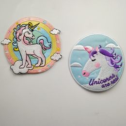 Colour Cartoon Unicorn Embroidery Patches Hot Sell 10 PCS Mix Iron On Applique For Clothing Free Shipping