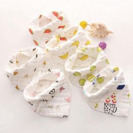 Muslin Baby Bibs Animal Infant Boy Bandanas Newborn Girl Smock Burp Cloth Cotton Feeding Saliva Towel 8 Layers 14 Designs Optional