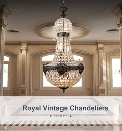 Retro Vintage Crystal Chandeliers E14 LED Blue Large European Empire Style Lustres Hand Blown Glass Chandelier Lighting For Living Room Pendants Retro Vintage Crystal Chandeliers E14 LED Blue Large European Empire Style Lustres Hand Blown Glass Chandelier Lighting For Living Room Pendants