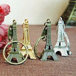 Portachiavi Torre Eiffel 3 colori Souvenir creativi Pendente a torre Portachiavi vintage Regali Decorazione classica classica retrò TNT Fedex gratuito