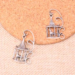 20 X BIRD CAGE TIBETAN METAL CHARMS TRENDY BIRDCAGE JEWELLERY MAKING