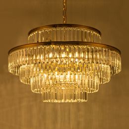 Wholesale Post-modern Crystal Chandelier Living Room, Dining Room, Villa Club, High-end Hotel Lightweight and Luxury Circular Crystal Lamp