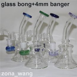 hookahs 7.4" beaker bongs pipe oil rigs water pipes glass bubbler bong silicone nectar