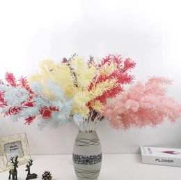 6pcs 60cm Artificial Rime Flower Branch For Plant Wall Wedding Landscape Archway Ceiling Home Hotal Office Bar Decorative