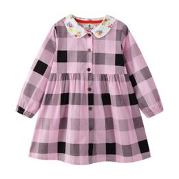 Girls Long Sleeve Plaid Dress Casual Woven Blouse Cotton Button Down Check Outfit Kids Dresses For Girls - plaid white blouse roblox