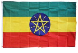 Ethiopia Flag 1.5x0.9m 3x5 ft Ethiopian Flag Banner Polyester Printing New Arrival African Country National Flags