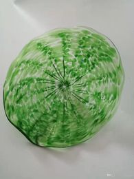 Mouth Blown Murano Glass Plates Hanging Craft Home Goods Wall Art Glosy Glass Art Stained Plate