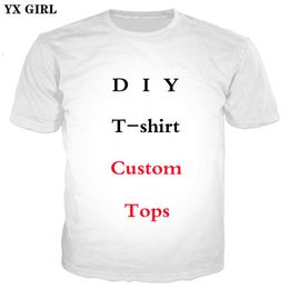 YX GIRL Fashion 3D Print Custom T-Shirts Summer Short Sleeve O-neck Tee Shirt Design For Drop Shipping And Wholesale Unisex Tops