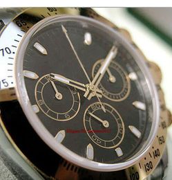 Christmas gift Original box certificate Casual Modern Men's Watches 116503 Mens Two Tone Steel Yellow Gold Black Stick Dial 40mm