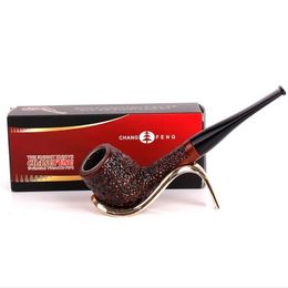 New Type of Straight Gift Box Resin Pipe Old Men's Filtration Carved Pipe for Direct Sale