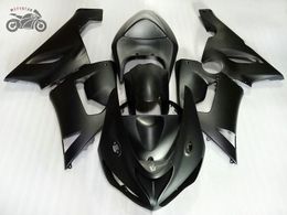 Customise chinese fairings for 2005 2006 kawasaki ninja zx6r zx 636 zx 6r 05 06 zx6r matte black abs plastic fairing kits tv11