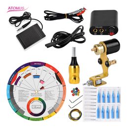 Tattoo Set Rotary Machine Starters Kit Shader Liner Professional Rotary Tattoo Pen Kits Machine Professional Set Tattoo Kits Tools