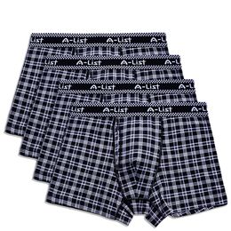 Men's Boxers black white plaid Boxer Shorts Men's Underwear Breathable Male Brand Breathable Boxers M-XXXL Panties