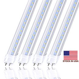High quality LED T8 Tube 4FT 22W 28W SMD2835 192LEDS Light Lamp Bulb 4 feet 1.2m Double row 85-265V stock in US