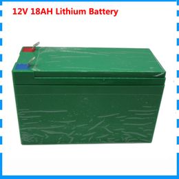 free shipping 250W 12V 18AH battery 3S 18650 Lithium battery pack 12 v 18ah with 30A BMS