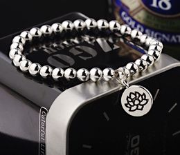 20pcs/lot Alloy Beads Lotus OM Buddha Charms Yoga Bracelets Bangle For Men Women DIY Bracelets gift