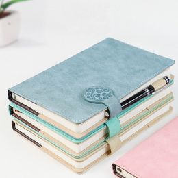 Business Notepad Diary Book Office Sketchbook Graffiti Notepads Leather Covers Horizontal Line Notebook School Office Stationery