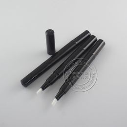 125pcs/lot 2.0ml twist up nail art pen with brush applicator black nail gel oil pen empty