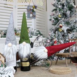 Champagne Cap Mini Garrafa De Embalagem Chapéu Bolsa De Vinho Santa Claus Roupas Decoração Home Férias Christmas Fontes Presentes GB1479