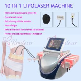 650nm&980nm 160MW diode laser pads lipolaser fat removal body slimming lazer machine with 10 pcs