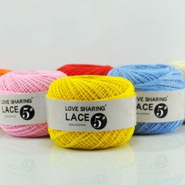 50g/balls Worsted 5# Lace Knit Yarn 100% Cotton Crochet Yarn for DIY Hand Knitting Crocheted Thin Yarn Thread