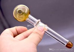 Wholesale Glass Oil Burner Pipe Hand Smoking Pipes Curved Mini Pyrex Oil Burner Pipes Glass Tube oil nail pipes for dab rig bong dhl free