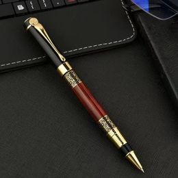 2 hot rollers Canada - Hot Seling Hero 520 Metal Roller Ballpoint Pen Business Men Signature Gift Writing Pen Buy 2 Pens Send Gift