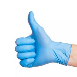 All english package 100Pcs/Box High Quality Disposable Nitrile Examination Gloves Rubber Plastic Non-Slip Gloves with fast shipping ready