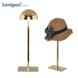 Table Hat Rack Store Window Display Props Cap Hanging Bracket Desk Wig Display Rack Metal Hat Display Stand Shelf