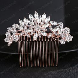 Fashion Jewelry Women Hair Comb Shiny Flower Rhinestone Hair Pin Bridal Hair Jewelry Wedding Bridal Accessories