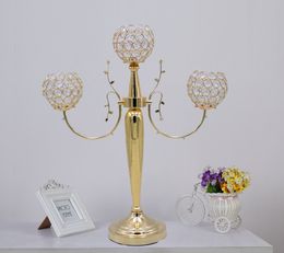 tall Golden flower vase european-style wedding decoration furnishing articles wedding Centrepiece flower stand best0914